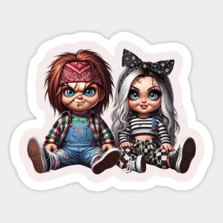 Horror Couple Chicano, Spanish Always and Forever Couple, Valentines Day, Old School Cholo Couple, Chola Cholo Sticker